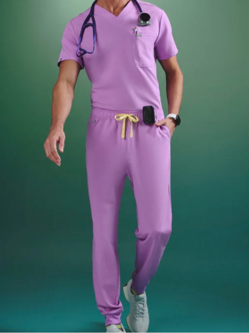 FIGS Men’s Wild Iris Scrub Set - Picture 3 of 3